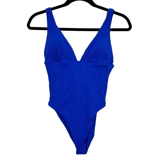 L Space Katniss One Piece Swimsuit Wide U Back Royal Blue Size S NWT - Picture 4 of 11